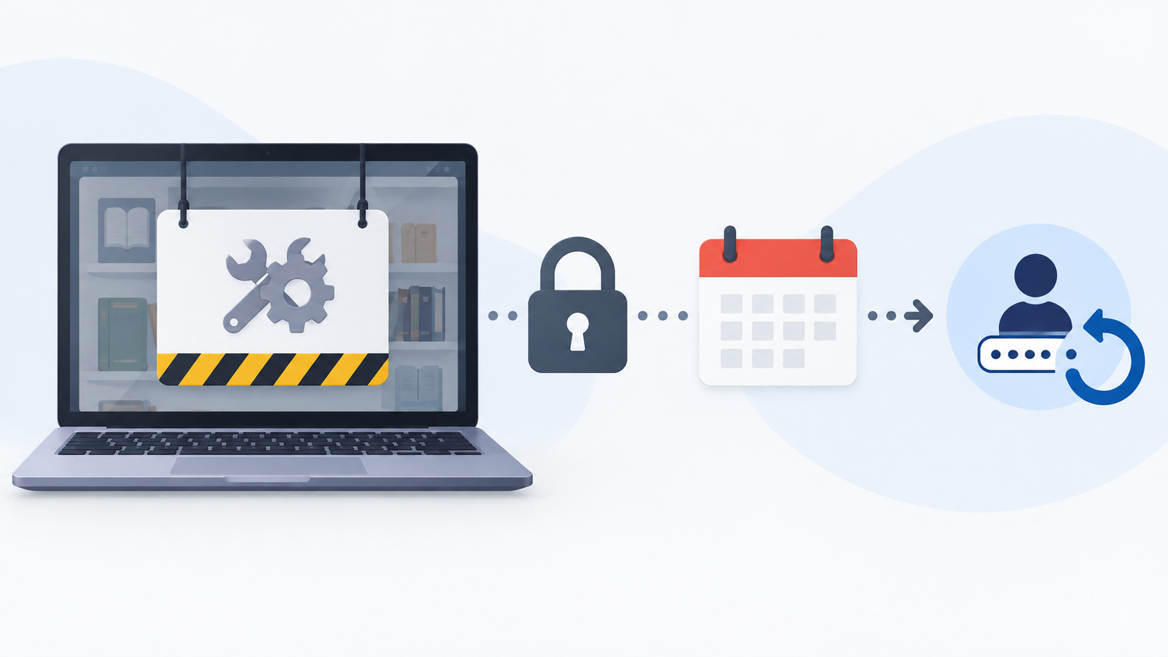 コミックシーモアのサービス停止中に、公式の再開情報とパスワード再設定の案内を確認するイメージ
