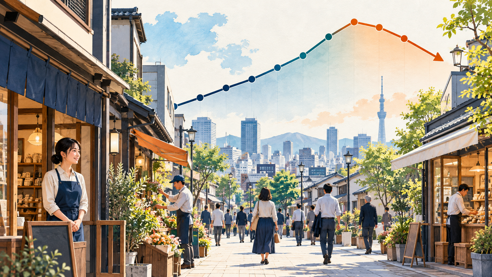 景気ウォッチャー調査9月、現状47.0で5か月連続上昇　先行き47.4に低下した理由【2026年10月】