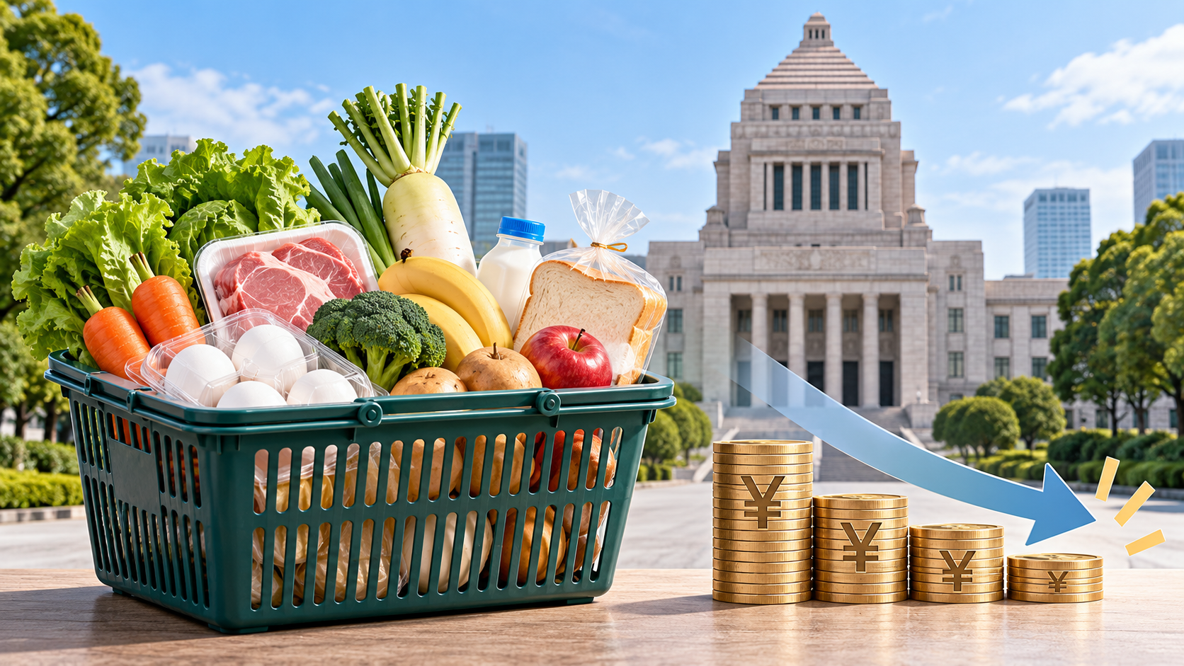 臨時国会は10月5日召集 食料品の消費税1%減税法案の争点と成立見通し【2026年】