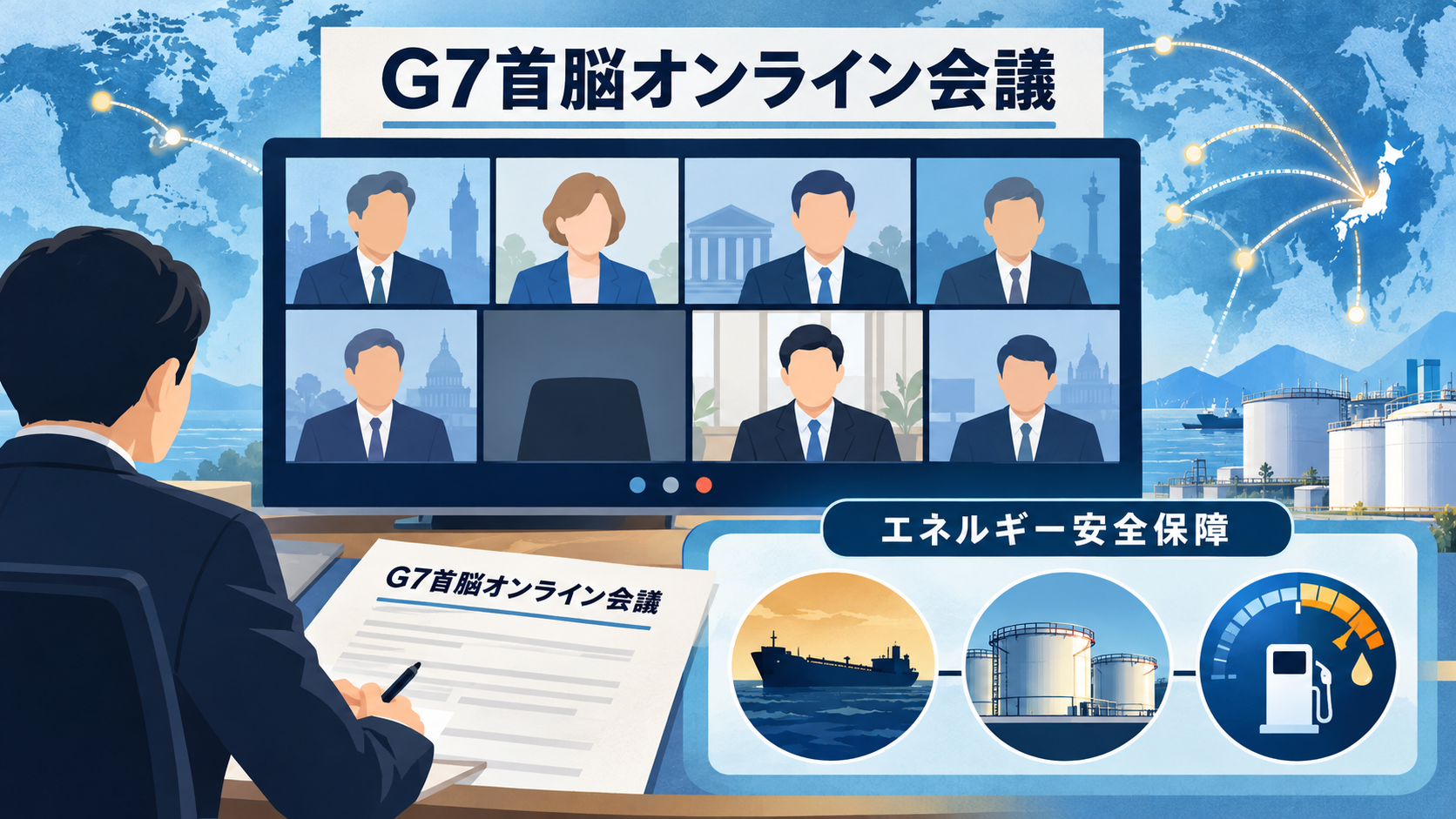 G7首脳会議を首相欠席 日本は代理出席、エネルギー安全保障で決まったことと残る論点【2026年10月】