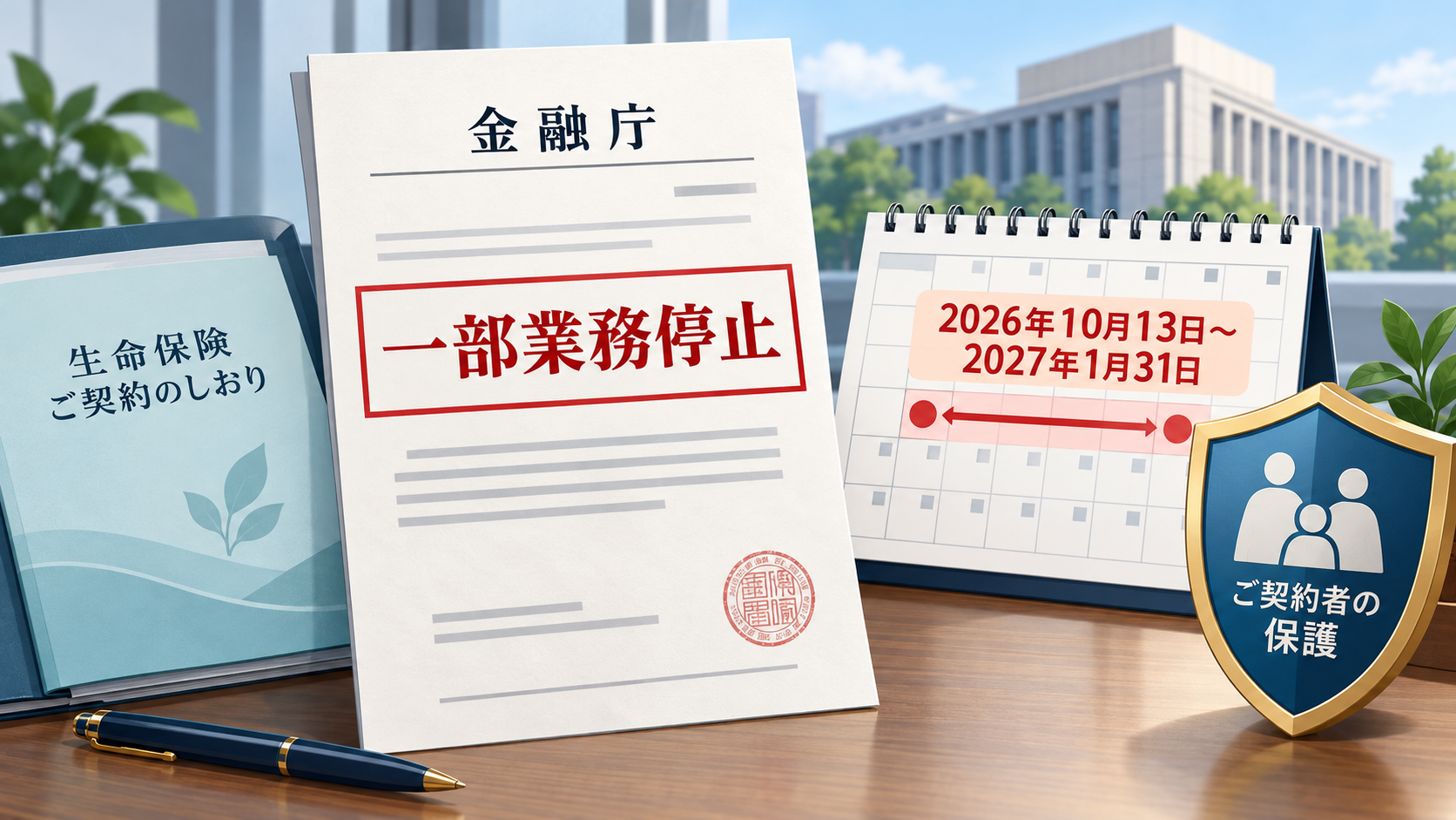 プルデンシャル生命に一部業務停止命令 新規契約はいつ止まり、既契約者に何が変わるか【2026年10月】